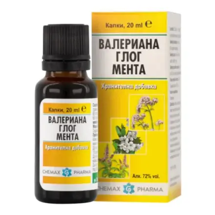 ТИНКТУРА ВАЛЕРИАНА ГЛОГ МЕНТА Х 20 МЛ ХИМАКС