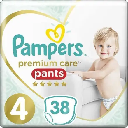 Pampers 4 Гащи Premium Care Макси 9 – 15 кг x 38 броя