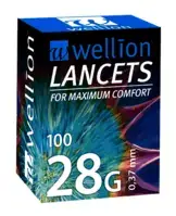 Wellion Стерилни Ланцети (Игли) 28G (0.37 мм) x 50 броя