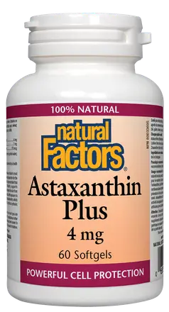 Natural Factors АСТАКСАНТИН ПЛЮС 4 mg Natural Astaxanthin Plus 4 mg 60 софтгел капсули
