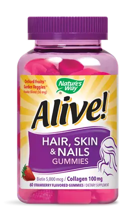 Nature’s Way АЛАЙВ КОСА, КОЖА И НОКТИ ГЪМИ 60 желирани таблетки