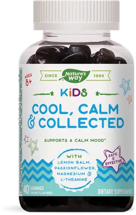 Nature’s Way KIDS COOL, CALM & COLLECTED (С ЛИМОНОВА ТРЕВА, ПАСИФЛОРА, МАГНЕЗИЙ, Л-ТЕАНИН) 40 желирани таблетки