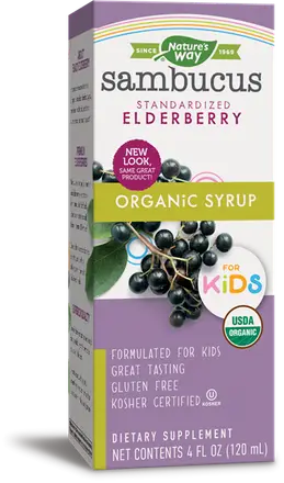 Nature’s Way САМБУКУС ЗА ДЕЦА ОРГАНИК СИРОП Sambucus for Kids Organic 120 ml