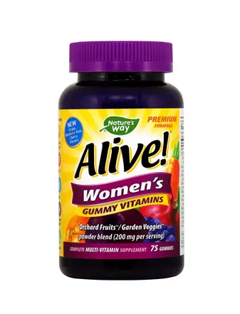 Nature’s Way АЛАЙВ! MУЛТИВИТАМИНИ ЗА ЖЕНИ ALIVE Women’s Gummy Vitamins 75 желирани таблетки