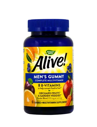 Nature’s Way АЛАЙВ! МУЛТИВИТАМИНИ ЗА МЪЖЕ Alive! Men’s Gummy Complete Multivitamin 60 желирани таблетки