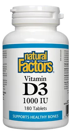 Natural Factors ВИТАМИН D3 1000 IU Vitamin D3 1000 IU 180 таблетки