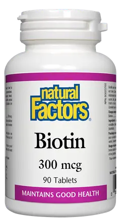 Natural Factors БИОТИН 300 mcg Bitoin 300 mcg 90 таблетки