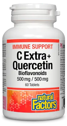 Natural Factors IMMUNE SUPPORT C Extra + Quercetin Bioflavonoids (ВИТАМИН С 500 mg + КВЕРЦЕТИН БИОФЛАВОНОИДИ 500 mg) 60 таблетки