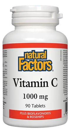 Natural Factors ВИТАМИН С 1000 mg (С ШИПКА И БИОФЛАВОНИ) Vitamin C 1000 mg plus Citrus bioflavonoids and rosehip 90 таблетки