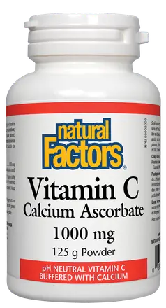 Natural Factors ВИТАМИН С (КАЛЦИЕВ АСКОРБАТ) 1000 mg Пудра 125 g 250 дози