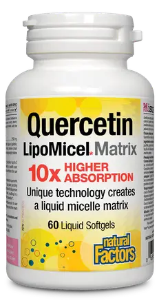Natural Factors КВЕРЦЕТИН 250 mg LipoMicel Matrix 10 X Higher Absorption 60 софтгел капсули