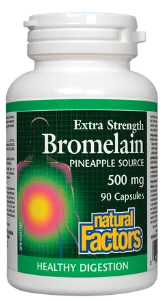 Natural Factors БРОМЕЛАИН 500 mg Bromelain Extra Strength 90 капсули