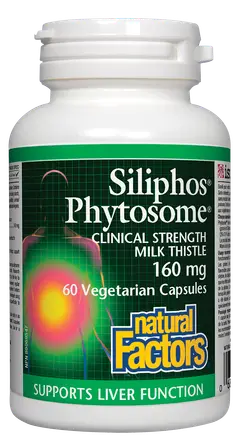 Natural Factors БЯЛ ТРЪН СИЛИФОС ФИТОЗОМИ (ПАТЕНТОВАН ЕКСТРАКТ ОТ БЯЛ ТРЪН) Premium Milk Thistle Siliphos Phytosome 60 капсули