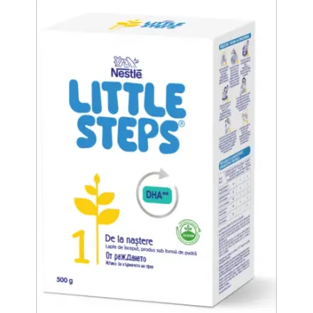 Nestle Little Steps 1 адаптирано мляко за кърмачета от момента на раждането, 500гр