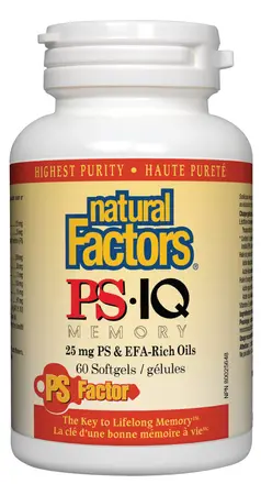 Natural Factors ПиЕс АйКю Памет 60 софтгел капсули