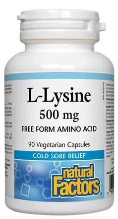 Natural Factors Л-ЛИЗИН 500 MG 90 V капсули