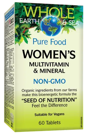 Natural Factors МУЛТИВИТАМИНИ И МИНЕРАЛИ ЗА ЖЕНИ WHOLE EARTH & SEA Women’s Multivitamin & Mineral 60 таблетки