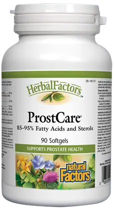 Natural Factors ПростКеър грижа за простатата 360 мг 90 софтгел капсули