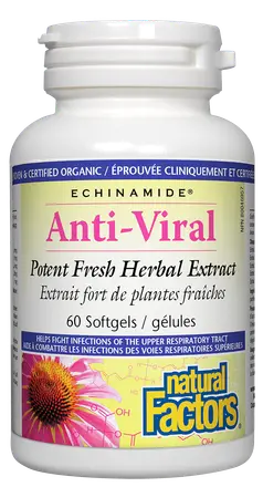 Natural Factors АНТИ-ВИРАЛ 127 mg Билков екстракт Anti-Viral 60 софтгел капсули