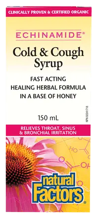 Natural Factors ЕХИНАМИД СИРОП (ПРИ КАШЛИЦА И НАСТИНКА) 3451 mg 150 ml