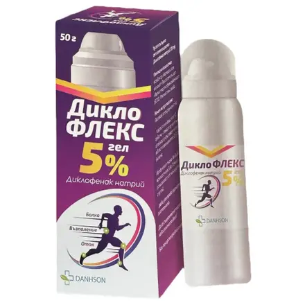 ДИКЛОФЛЕКС помпа под налягане гел 5% 50 г ДАНСОН