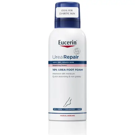 EUCERIN UREAREPAIR 10% Urea Foot Foam пяна за крака с 10% урея за много суха и загрубяла кожа 150 мл