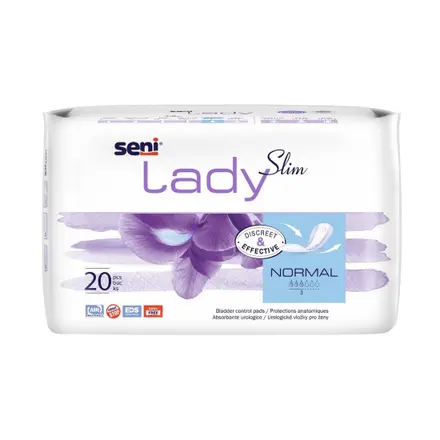 SENI LADY SLIM NORMAL анатомични урологични подложки за жени х 20 бр