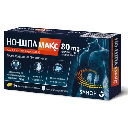 НО-ШПА МАКС табл 80 мг х 24 бр