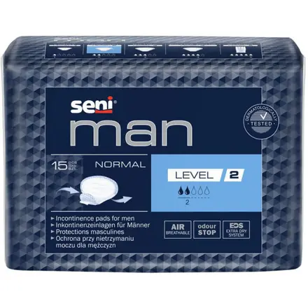 SENI MAN NORMAL анатомични урологични подложки за мъже х 15 бр