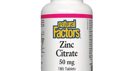 НАТУРАЛ ФАКТОРС ЦИНК ЦИТРАТ таблетки 50 мг. 180 броя / ZINC CITRATE