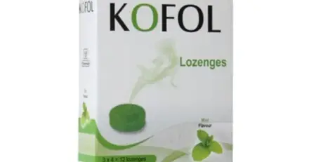 КОФОЛ УСПОКОЯВАЩИ БОНБОНИ ЗА ГЪРЛО И КАШЛИЦА С ВКУС НА МЕНТА 12 броя / KOFOL LOZENGES THROAT AND COUGH MINT