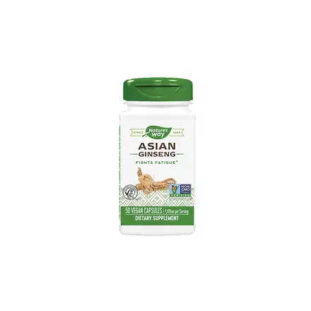 ЖЕНШЕН АЗИАТСКИ / КОРЕЙСКИ / КОРЕН, ЗА ЕНЕРГИЧНОСТ, NATURE’S WAY, КАПСУЛИ Х 50, 560 мг