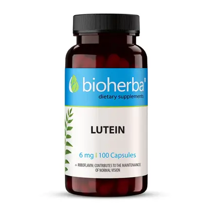 Лутеин за очи и зрение, Bioherba, 6 мг, 100 капсули