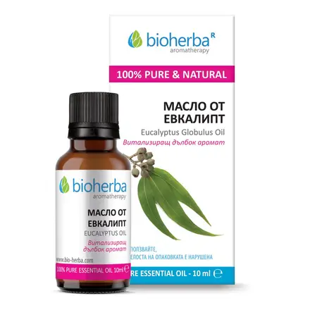Етерично масло от Евкалипт (Eucalyptus oil), Bioherba, 10 мл