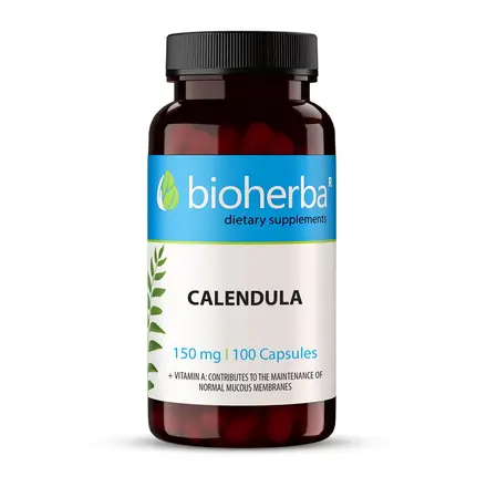 Невен - при язва и миома, Bioherba, 150 мг, 100 капсули