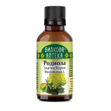 Златен корен – Родиола Тинктура при стрес и депресия, Bioherba, 50 мл