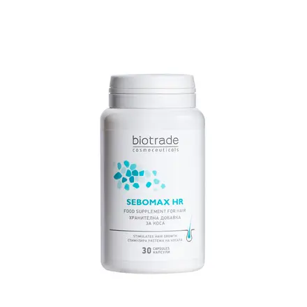 Biotrade Sebomax HR капсули против косопад с Биотин, Цинк и Селен х 30бр БИОТРЕЙД