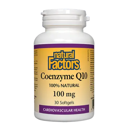 Natural Factors Coenzyme Q10 - Коензим Q10 100 mg, 30 софтгел капсули