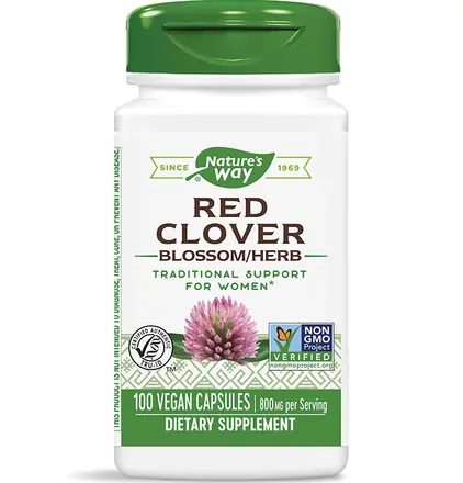 Nature's Way Red Clover Червена детелина за хормонален баланс и подкрепа на женското здраве 400 мг х100 V капсули