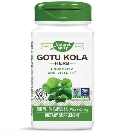Nature's Way Gotu Kola Herb Азиатска центела за жизненост и дълголетие 475 мг х 100 V капсули