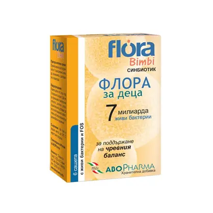 АБОФАРМА ФЛОРА БИМБИ 7 ЗА ДЕЦА саше 6 броя / ABOPHARMA FLORA BIMBI 7