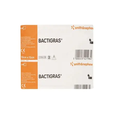 БАКТИГРАС ЛЕПЕНКА 10 см. x 10 см. 1 брой / BACTIGRAS DRESSING