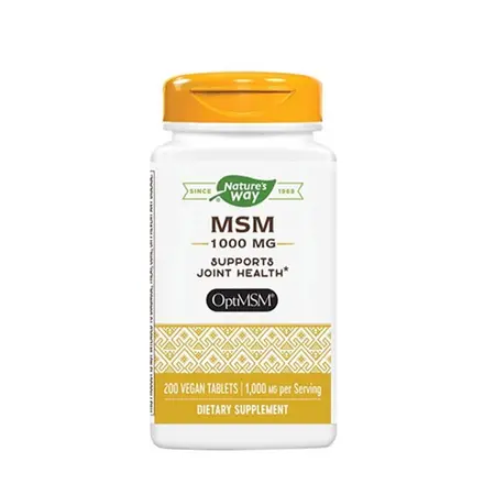 МСМ-МЕТИЛСУЛФОНИЛМЕТАН капсули 1000 мг. 200 броя / NATURE'S WAY MSM METILSULFONILNETAN