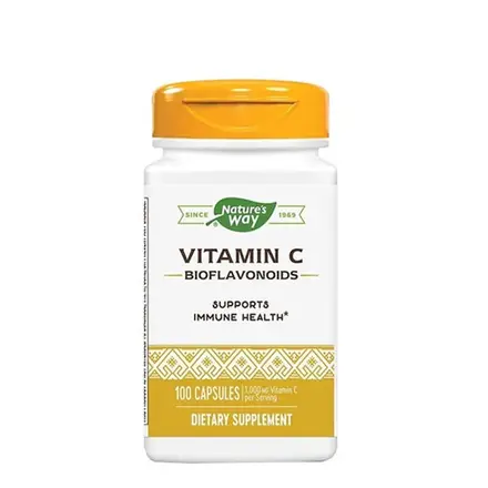 ВИТАМИН Ц + БИОФЛАВОНИ капсули 500 мг. 100 броя / NATURE'S WAY VITAMIN C WITH BIOFLAVONOIDS