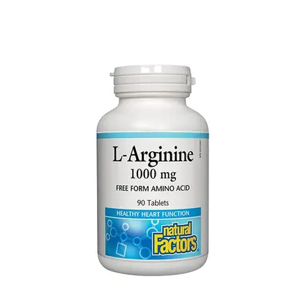 НАТУРАЛ ФАКТОРС Л-АРГИНИН таблетки 1000 мг 90 броя / NATURAL FACTORS L-ARGININE