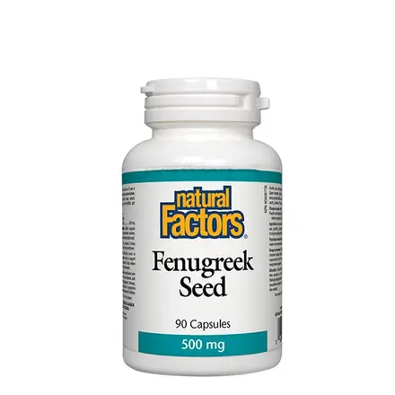 НАТУРАЛ ФАКТОРС СМИНДУХ капсули 500 мг 90 броя / NATURAL FACTORS FENUGREEK SEED