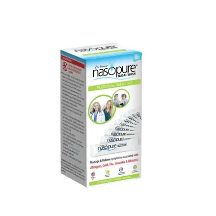 НАЗОПЮР КОМПЛЕКТ ЗА НОСНИ ПРОМИВКИ сашета 20 броя / BEWELL HEALTH NASOPURE PERSONAL REFILL KIT