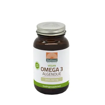 МАТИСЪН ОМЕГА - 3 ОТ ВОДОРАСЛИ капсули 60 броя / MATTISSON HEALTHSTYLE VEGAN OMEGA-3 ALGAE OIL