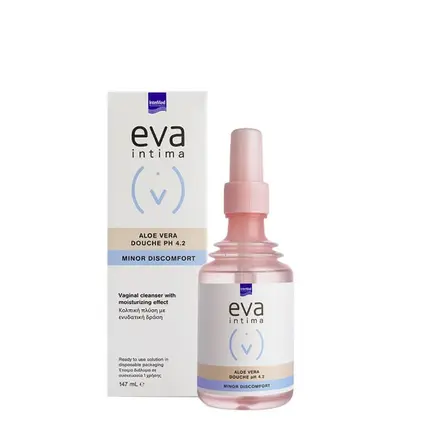ЕВА ИНТИМА ИНТИМЕН ДУШ АЛОЕ ВЕРА pH 4,2 ЛЕК ДИСКОМФОРТ 147 мл. / EVA INTIMA INTIMATE DOUCHE ALOE VERA pH 4.2 MINOR DISCOMFORT