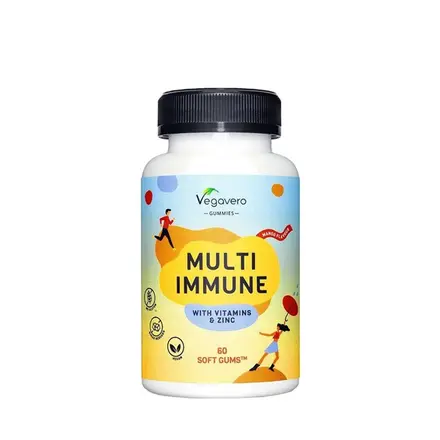 МУЛТИИМУН ГЪМИ ВИТАМИНИ + ЦИНК ВЕГАВЕРО желирани таблетки 60 броя / VEGAVERO MULTI IMMUNE VITAMINS + ZINC
